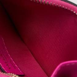 Pre Owned محفظة بطاقات فالنتينو جلد بيج روكستد ثنائية الطي