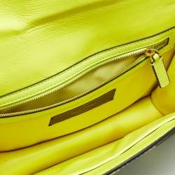 Pre Owned Valentino Multicolor Leather and Canvas  Camouflage Medium Rockstud Glam Lock Flap Bag