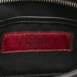 مملوكة مسبقًا Valentino Black Leather Rockstud Camera Crossbody Bag