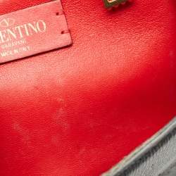 Pre Owned Valentino Black Leather Small VSling Top Handle Bag