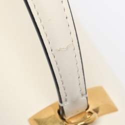 Pre Owned Valentino White Leather Roman Stud Top Handle Bag