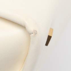 Pre Owned Valentino White Leather Roman Stud Top Handle Bag