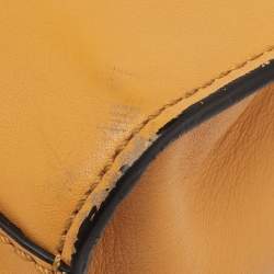 Pre Owned Valentino Mustard Yellow Leather My Rockstud Flap Top Handle Bag