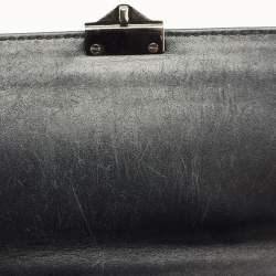 Pre Owned Valentino Black Leather Large Noir Edition Glam Lock Flap Bag