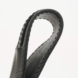 Pre Owned Valentino Black Leather Catch Crystals Hobo