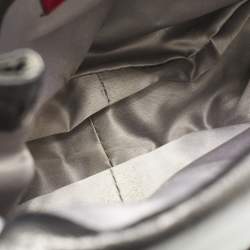 Pre Owned Valentino Black Leather Catch Crystals Hobo