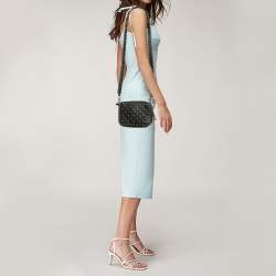 Pre Owned Valentino Black Quilted Leather Rockstud Spike Camera Crossbody Bag