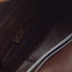 Pre Owned Valentino Dark Brown Leather Atelier 03 Rose Edition Round Shoulder Bag