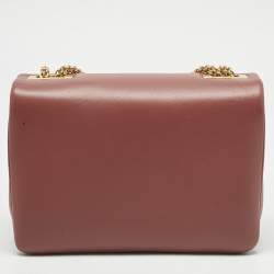 Pre Owned Valentino Chestnut Leather One Stud Chain Shoulder Bag