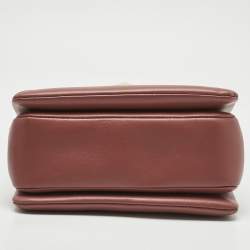 Pre Owned Valentino Chestnut Leather One Stud Chain Shoulder Bag