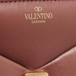 Pre Owned Valentino Chestnut Leather One Stud Chain Shoulder Bag