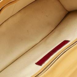 Pre Owned Valentino Dark Yellow Leather Large Glam Lock Flap Bag