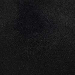 Pre Owned Valentino Black Calf Hair Rockstud Lock Flap Shoulder Bag