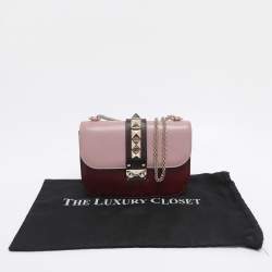 Pre Owned Valentino Multicolor Leather Rockstud Small Glam Lock Shoulder Bag