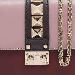 Pre Owned Valentino Multicolor Leather Rockstud Small Glam Lock Shoulder Bag