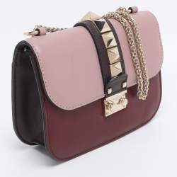 Pre Owned Valentino Multicolor Leather Rockstud Small Glam Lock Shoulder Bag