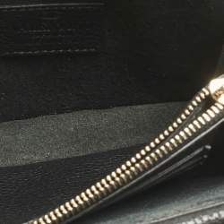 Pre Owned Valentino Black Leather Rockstud Flap Wallet on Chain