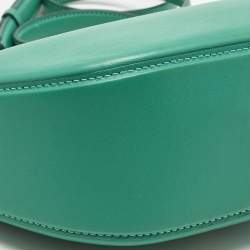 Pre Owned Valentino Green Leather Mini VLogo Moon Hobo