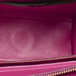 Pre Owned Valentino Fuchsia Leather Small One Stud Tote