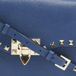 Pre Owned حقيبة كروس فاب فالن*تينو جلد زرقاء روكستد