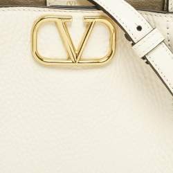 Pre Owned Valentino Off White Leather All time Tote