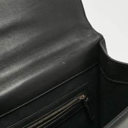 Pre Owned Valentino Black Leather Large Glam Lock Shoulder Bag