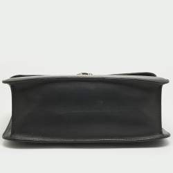 Pre Owned Valentino Black Leather Large Glam Lock Shoulder Bag