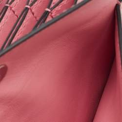 Pre Owned Valentino Pink Leather Rockstud Cabana Chain Crossbody Bag