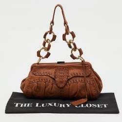 Pre Owned Valentino Garavani Brown Leather Vintage Shoulder Bag