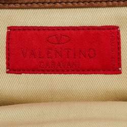 Pre Owned Valentino Garavani Brown Leather Vintage Shoulder Bag