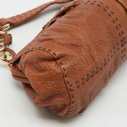 Pre Owned Valentino Garavani Brown Leather Vintage Shoulder Bag