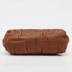 Pre Owned Valentino Garavani Brown Leather Vintage Shoulder Bag
