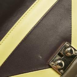 Pre Owned Valentino Multicolor Leather Mini Colorblock Rockstud Glam Lock Bag