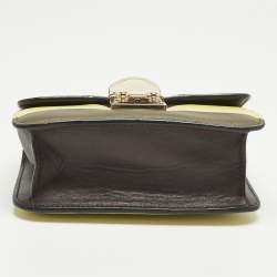 Pre Owned Valentino Multicolor Leather Mini Colorblock Rockstud Glam Lock Bag