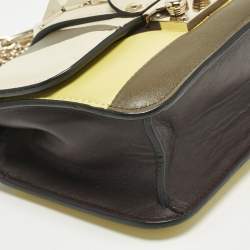 Pre Owned Valentino Multicolor Leather Mini Colorblock Rockstud Glam Lock Bag