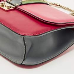 Pre Owned Valentino Multicolor Leather Medium Glam Lock Shoulder Bag