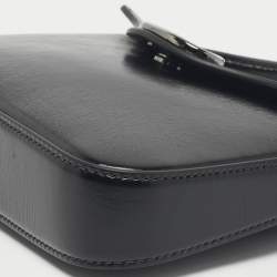 Pre Owned Valentino Black Leather The Bold VLogo Shoulder Bag