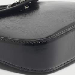 Pre Owned Valentino Black Leather The Bold VLogo Shoulder Bag