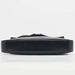 Pre Owned Valentino Black Leather The Bold VLogo Shoulder Bag