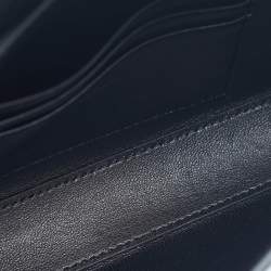 Pre Owned Valentino Black Leather The Bold VLogo Shoulder Bag