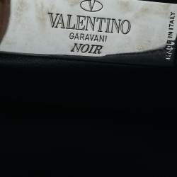 Pre Owned Valentino Black Leather Medium Noir Edition Glam Lock Shoulder Bag