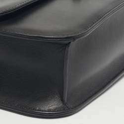 Pre Owned Valentino Black Leather Medium Noir Edition Glam Lock Shoulder Bag