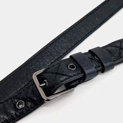 Pre Owned Valentino Black Leather Rockstud Crossbody Bag