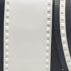 Pre Owned Valentino Navy Blue/White Leather Colorblock Halfmoon Saddle Crossbody Bag