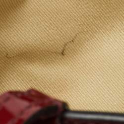 Pre Owned Valentino Dark Red Patent Leather Rockstud Shopper Tote