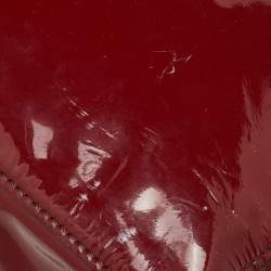 Pre Owned Valentino Dark Red Patent Leather Rockstud Shopper Tote