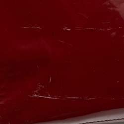 Pre Owned Valentino Dark Red Patent Leather Rockstud Shopper Tote