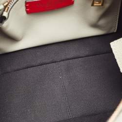 Pre Owned Valentino Grey Leather Braided and Tassel Shoulder Bag