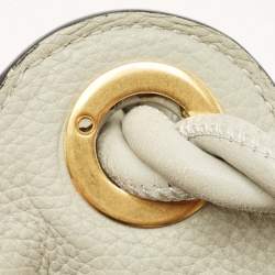 Pre Owned Valentino Grey Leather Braided and Tassel Shoulder Bag