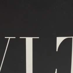 Pre Owned Valentino Black Leather Large VLTN Flat Zip Pouch